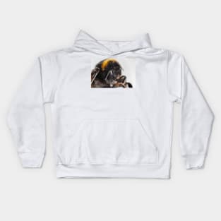 Bumble bee close-up Kids Hoodie